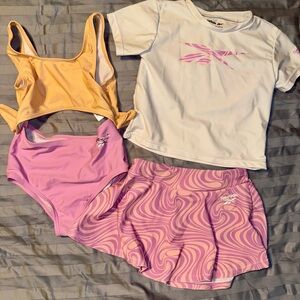 Reebok Kids' Swim Set in White and Purple